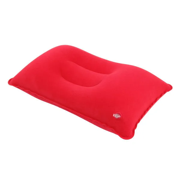 1pc Outdoor Portable Folding Air Inflatable Pillow Double Sided Flocking Cushion for Travel Plane Hotel Hot Worldwide