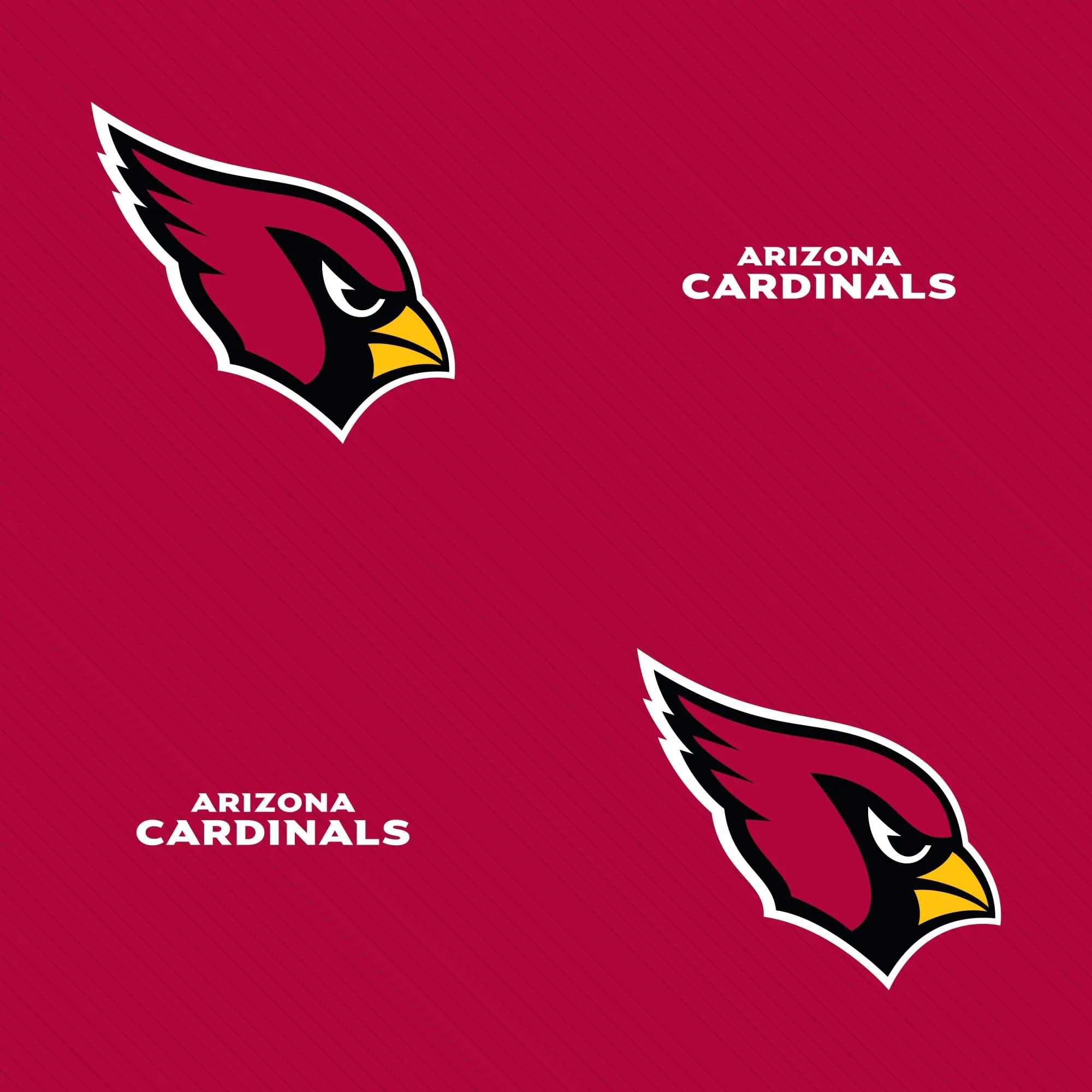 Arizona Cardinals:  Line Pattern        - Officially Licensed NFL  Peel & Stick Wallpaper