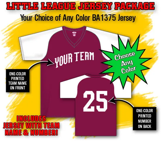 Athletic Knit Little League Baseball Jersey Package