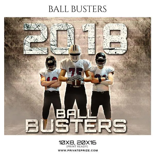 Ball Busters - Football Themed Sports Photography Template