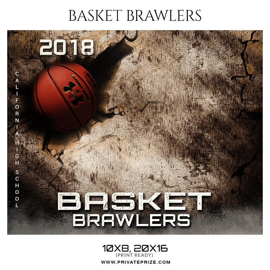 Basket Brawlers Theme Sports Photography Template