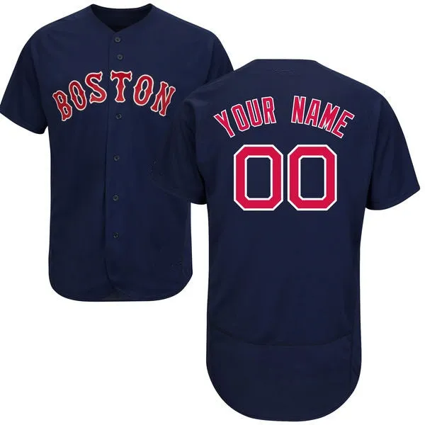 Boston Red Sox Customizable Baseball Jersey - 4 Styles Available