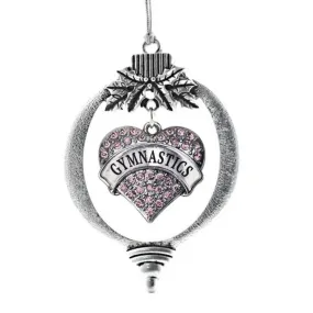 Christmas Ornament with Crystal Gymnastics Heart charm