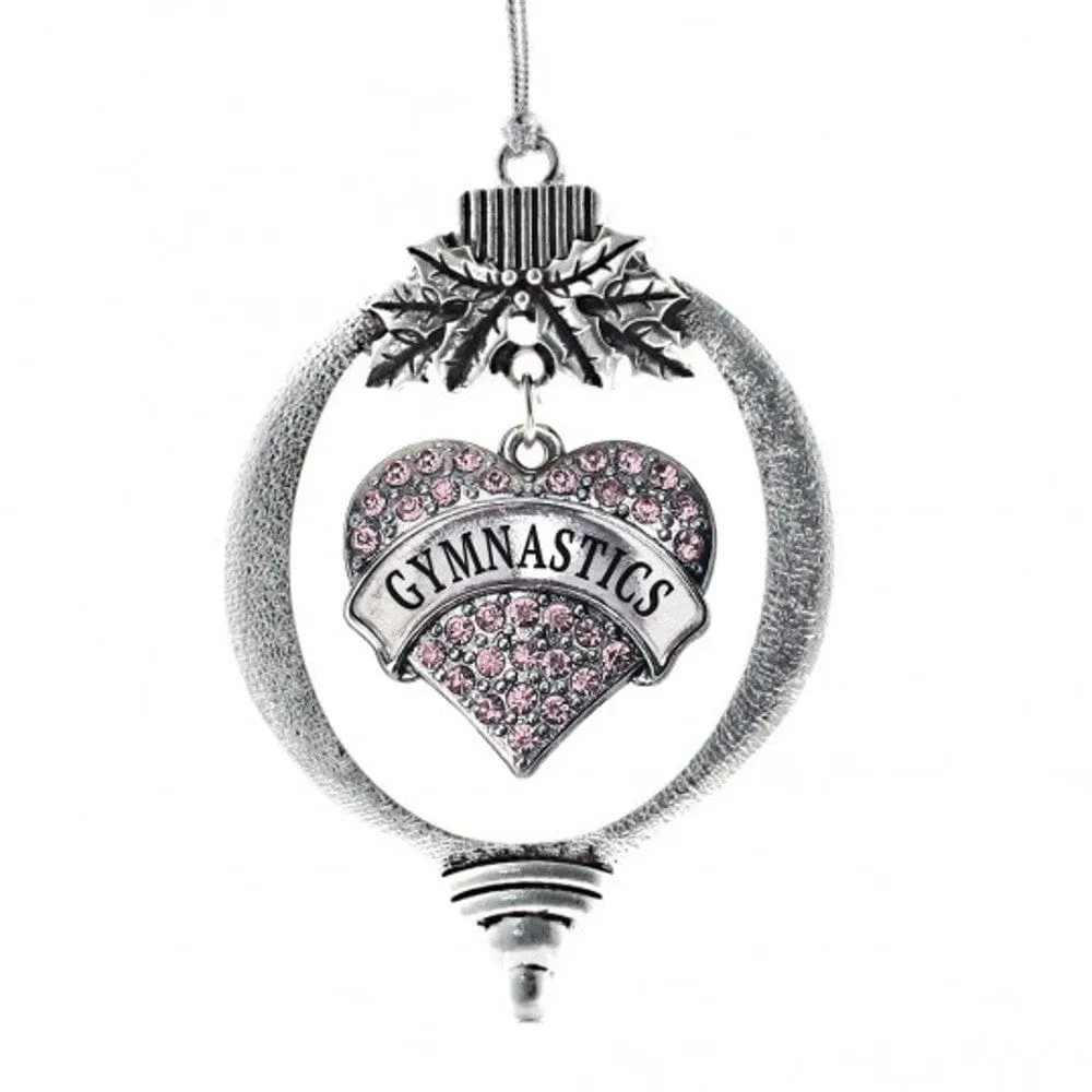 Christmas Ornament with Crystal Gymnastics Heart Charm