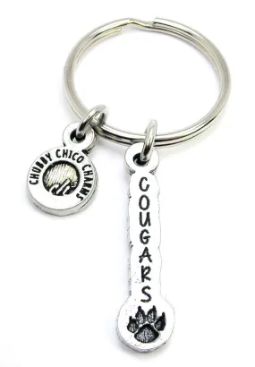 Cougars Long Tab Key Chain