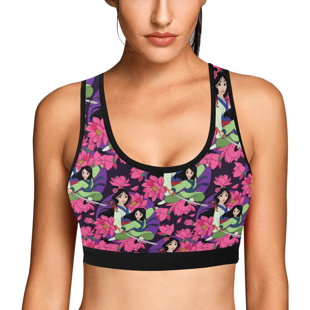 Disney Mulan Blooming Flowers Women's Sports Bra