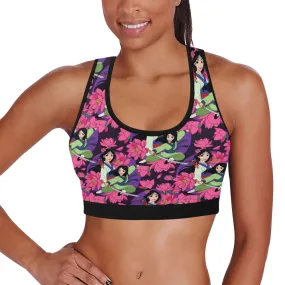 Disney Mulan Blooming Flowers Women's Sports Bra