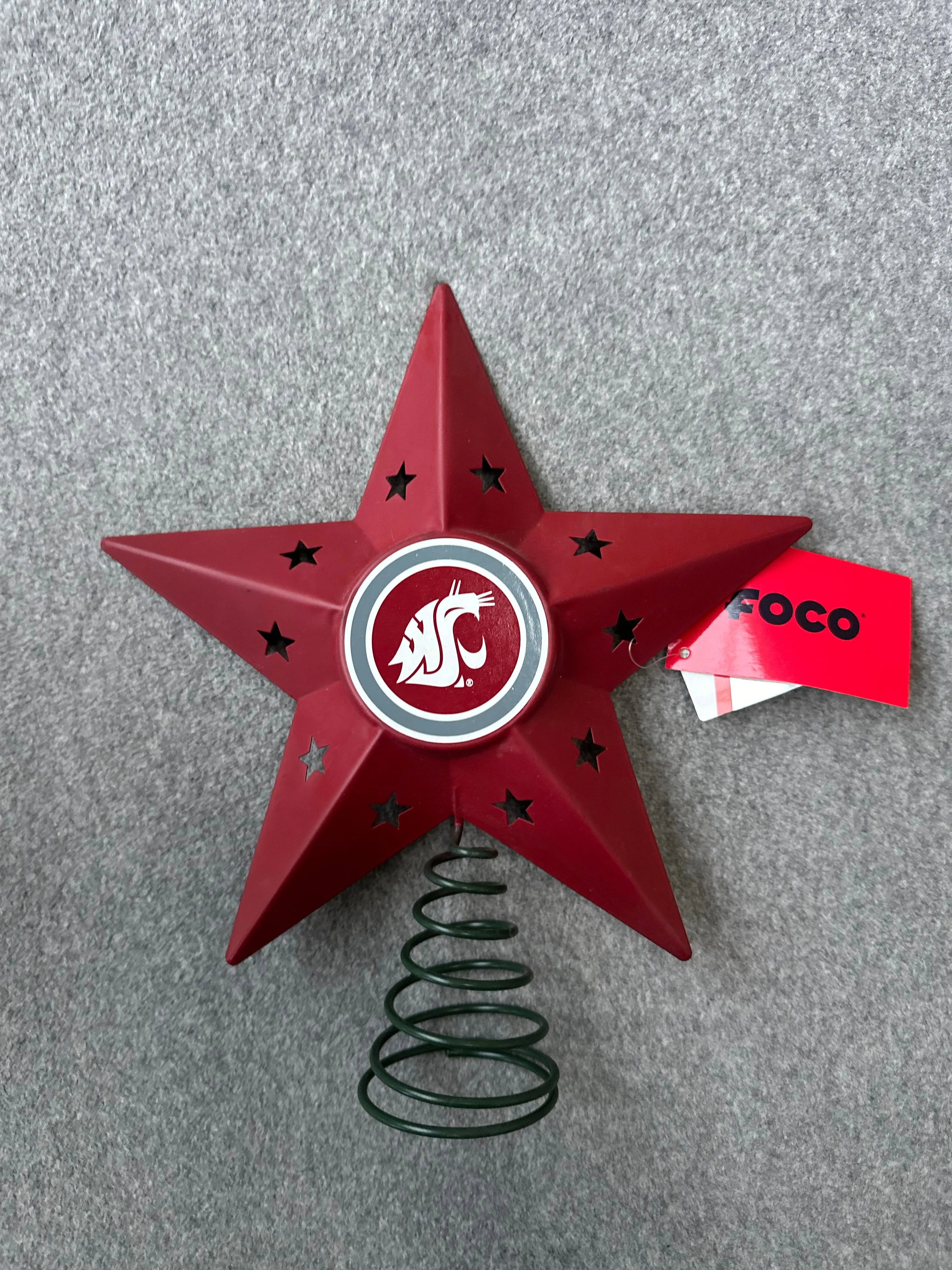 Foco Crimson Metal Star Tree Topper