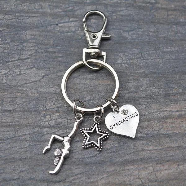 Girls Gymnastics Keychain