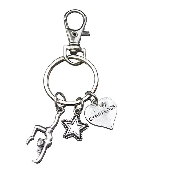 Girls Gymnastics Keychain