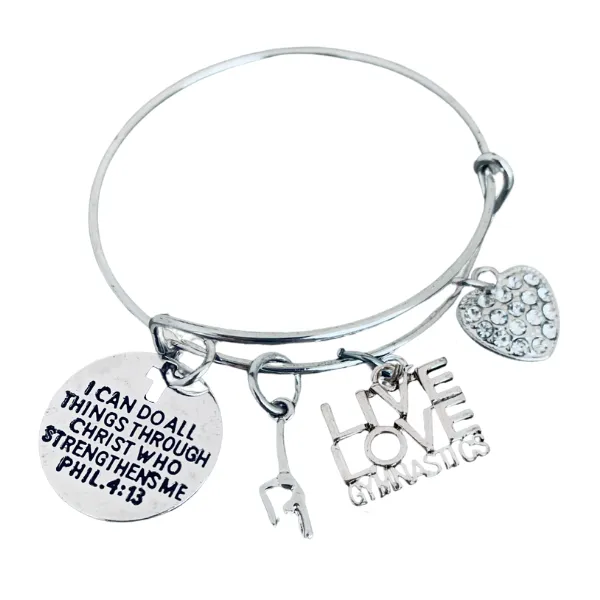 Gymnastics Bracelet - I Can Do All Things Through Christ Who Strengthens Me