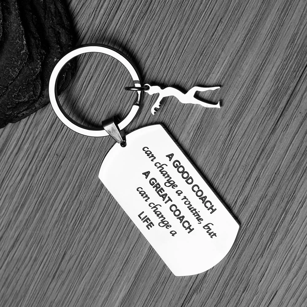 Gymnastics Coach Keychain - A Great Coach Can Change a Life