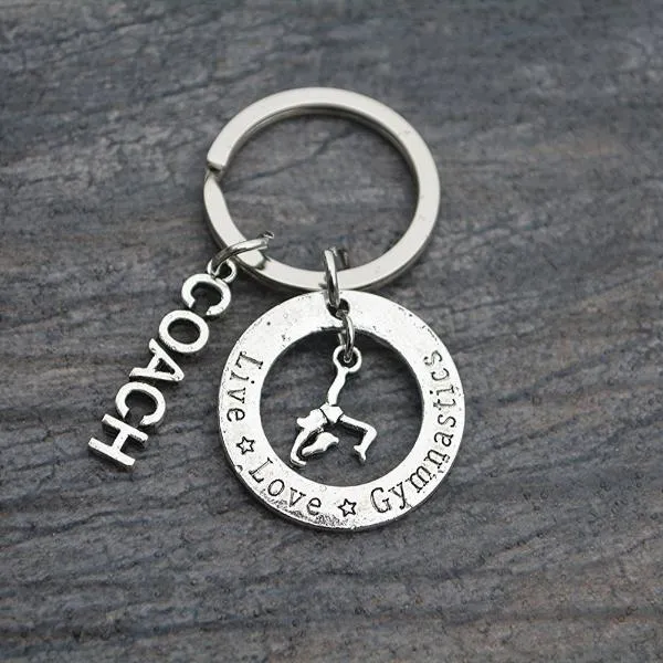 Gymnastics Coach Keychain