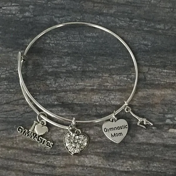 Gymnastics Mom Bangle Bracelet