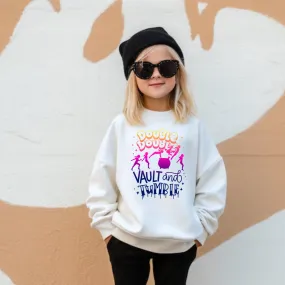 Halloween Gymnastics Girls Crewneck Sweatshirt