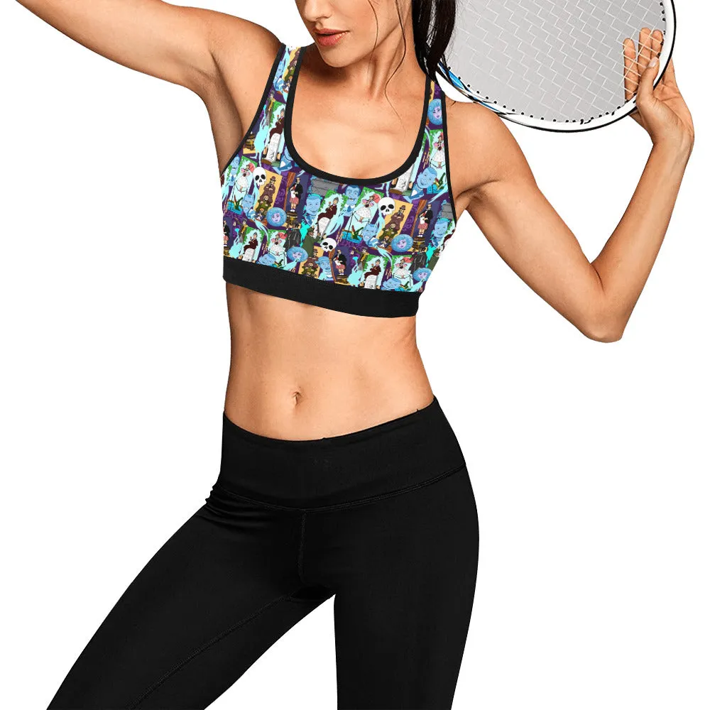 Haunted Mansion Favorites Women's Athletic Sports Bra