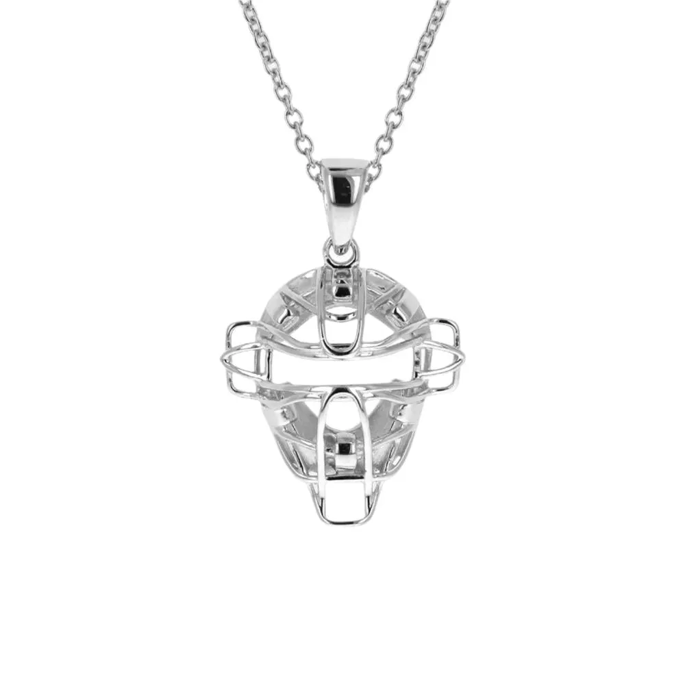 Mini Baseball Catchers Mask Necklace | Stainless Steel