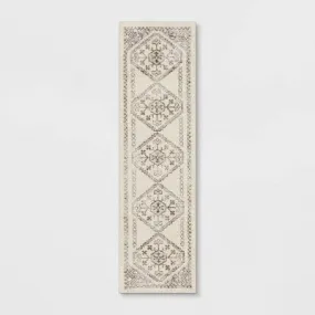 New - 2'x7' Runner Kensington Washable Persian Style Cream Rug Cream - Threshold