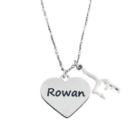 Personalized Engraved Gymnastics Heart Necklace