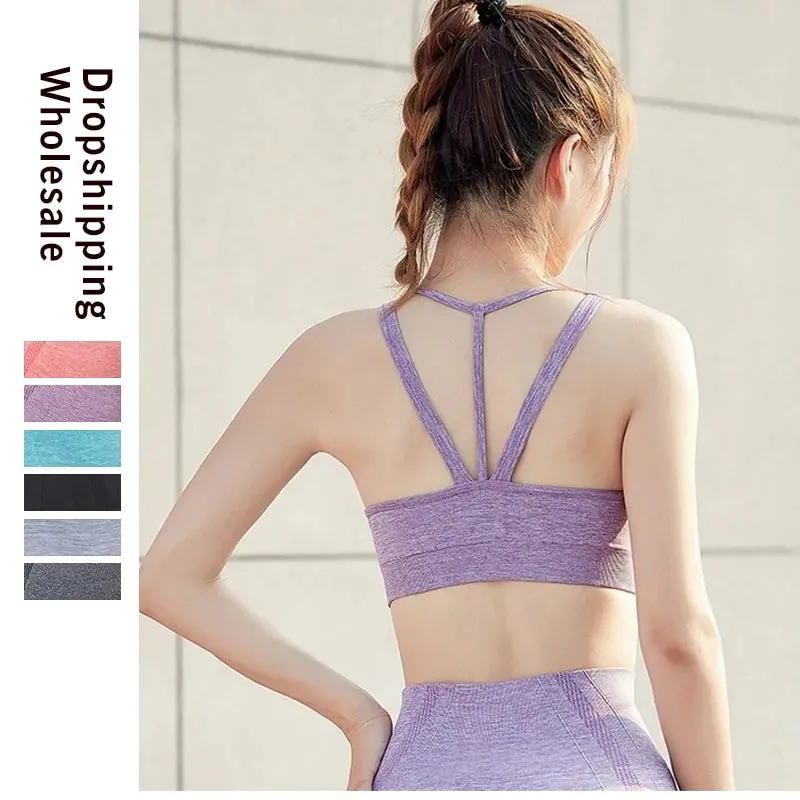 Purple Climbing Sports Crop