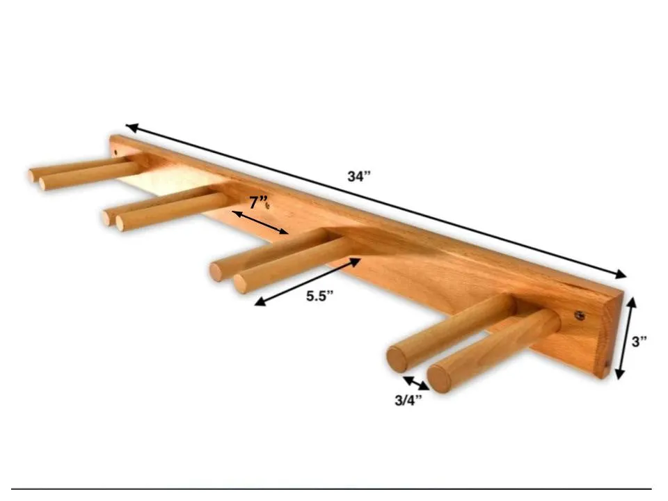 Snowbird Ski Storage Wood Rack | Holds 4 Pairs of Skis