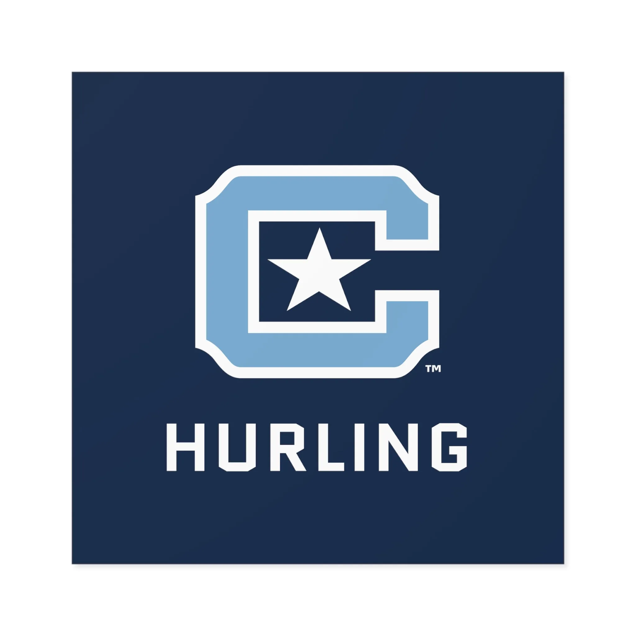 The Citadel, Sports Club, Hurling Square Stickers, Indoor\Outdoor