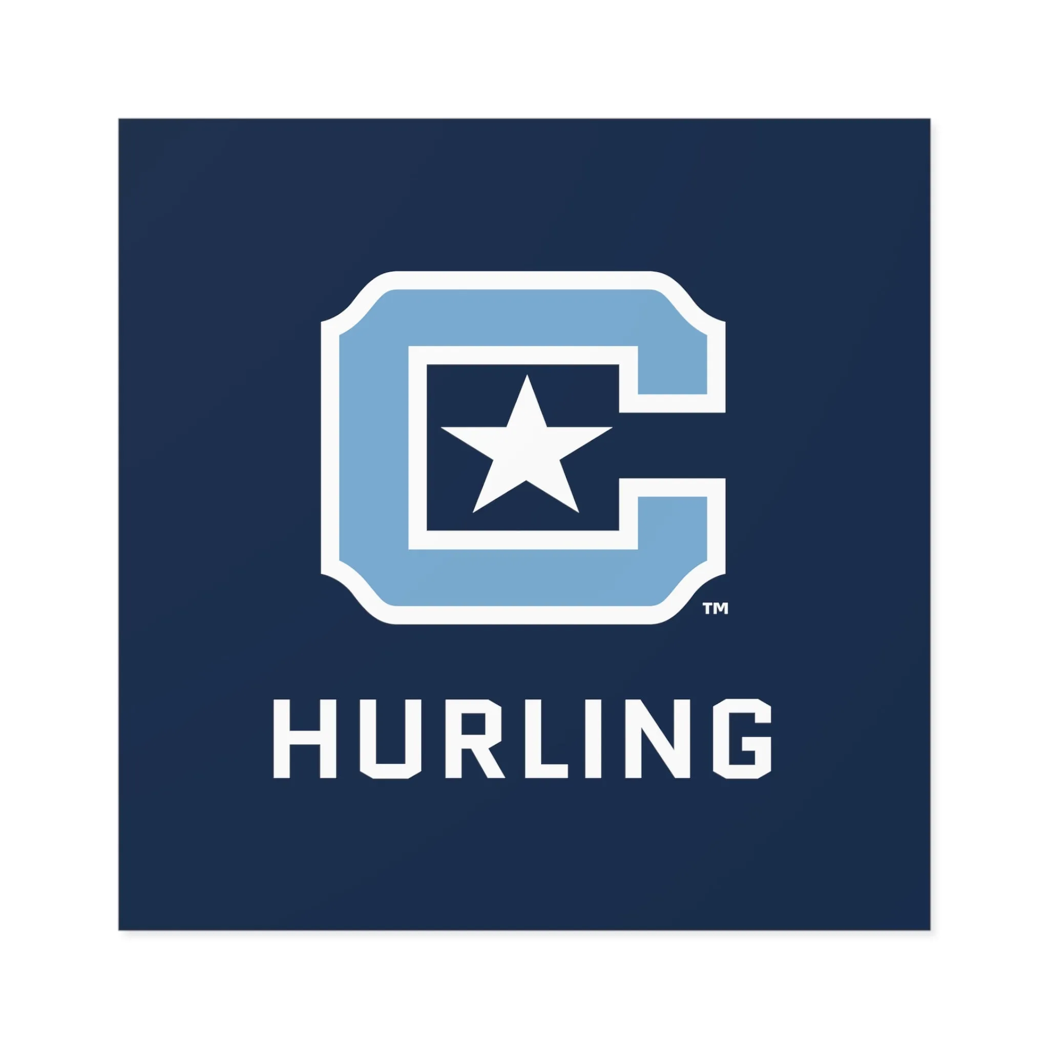 The Citadel, Sports Club, Hurling Square Stickers, Indoor\Outdoor