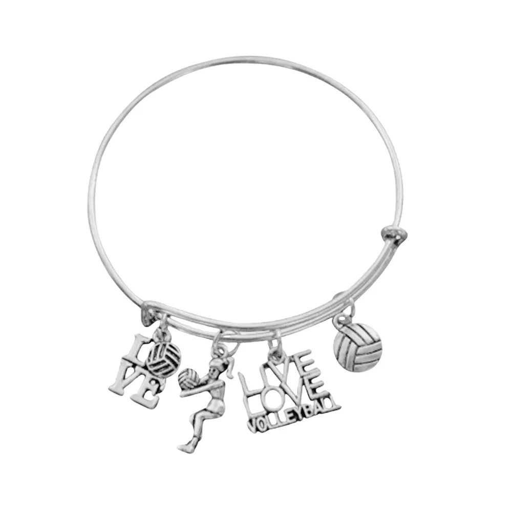 Volleyball Bangle Bracelet