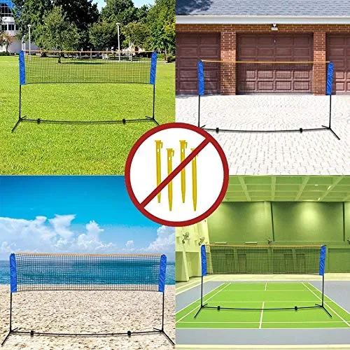 ZENY™ High Portable Badminton Net Beach Volleyball Tennis Sports Training Net Set,10FT*5FT